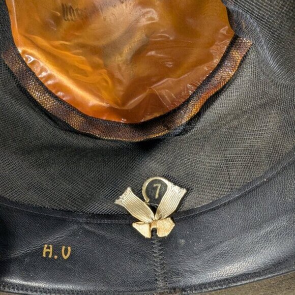 Royal Stetson Jack Forman Seventh Avenue Vintage Black Hat Size 7 - Picture 9 of 9